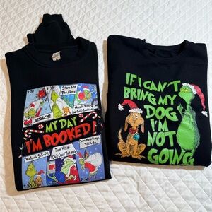 Dr. Seuss Grinch black sweatshirts bundle